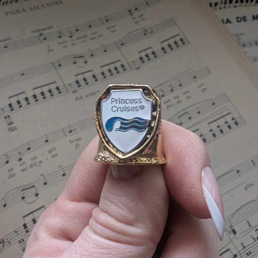 Princess Cruises Goldtone Thimble